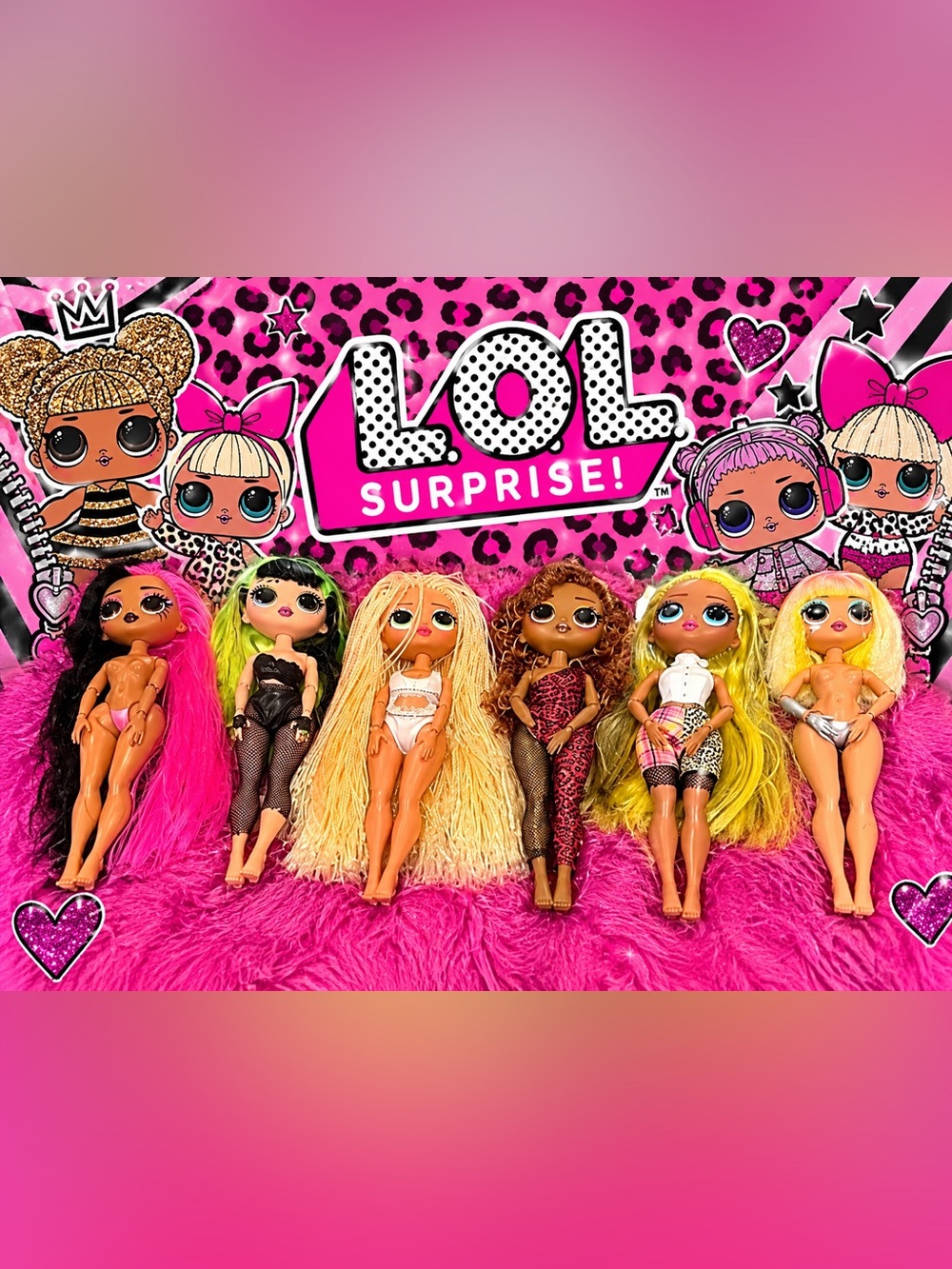 LOL Surprise OMG Doll Set with Colorful Hair